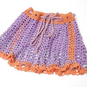 Chunky Knit Womens A Line Skirt with belt attached